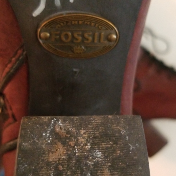Fossil lace up leather boots - Picture 5 of 5